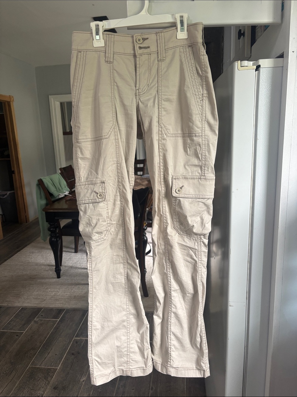 Hollister Beige Cargo Flare Pants